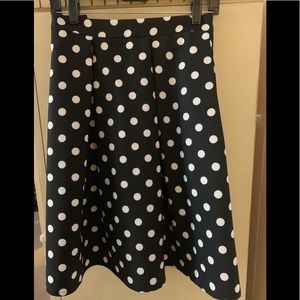 Fit & flare polka dot skirt